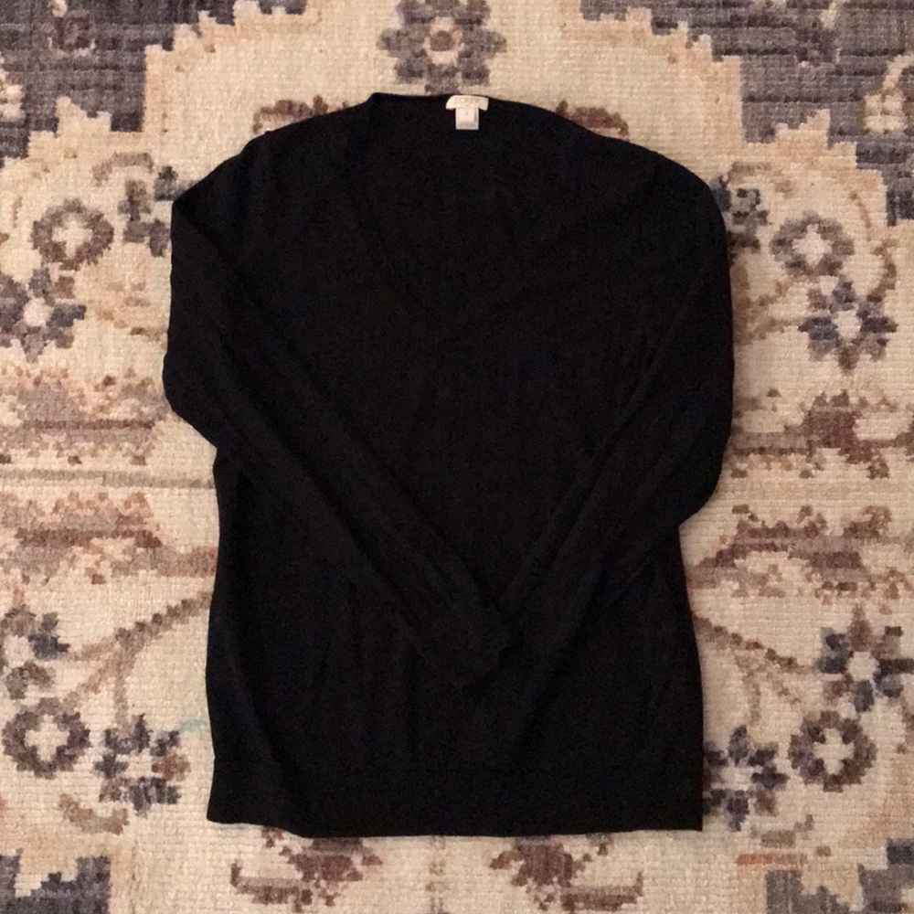 Classic black V neck sweater